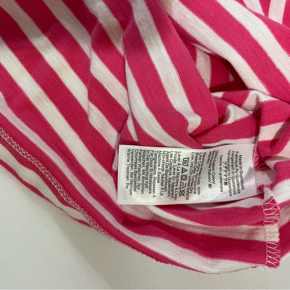 J. Crew Pink and White Boxy Short Sleeve T-Shirt - Picture 4 of 4